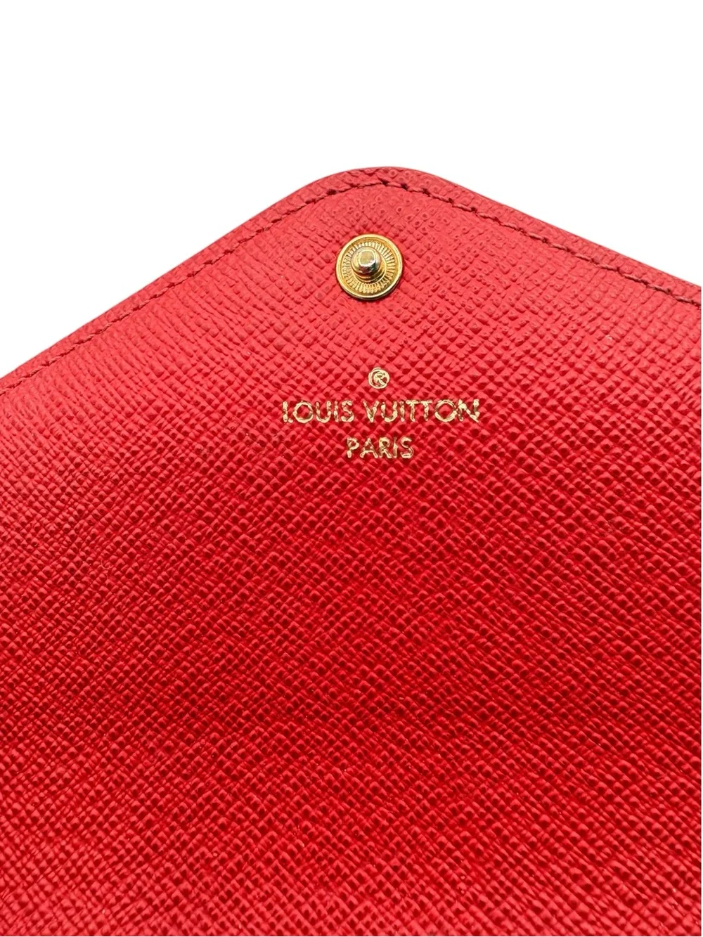 Louis Vuitton Damier Ebene Continental Wallet with Red Accents